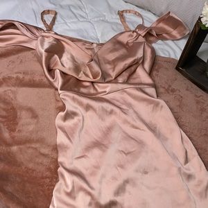 Pink oh Polly satin dress